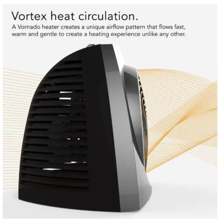 VH200 1500-Watt Electric Portable Space Heater, Whole Room Vortex Heat Circulation, Charcoal - Image 2